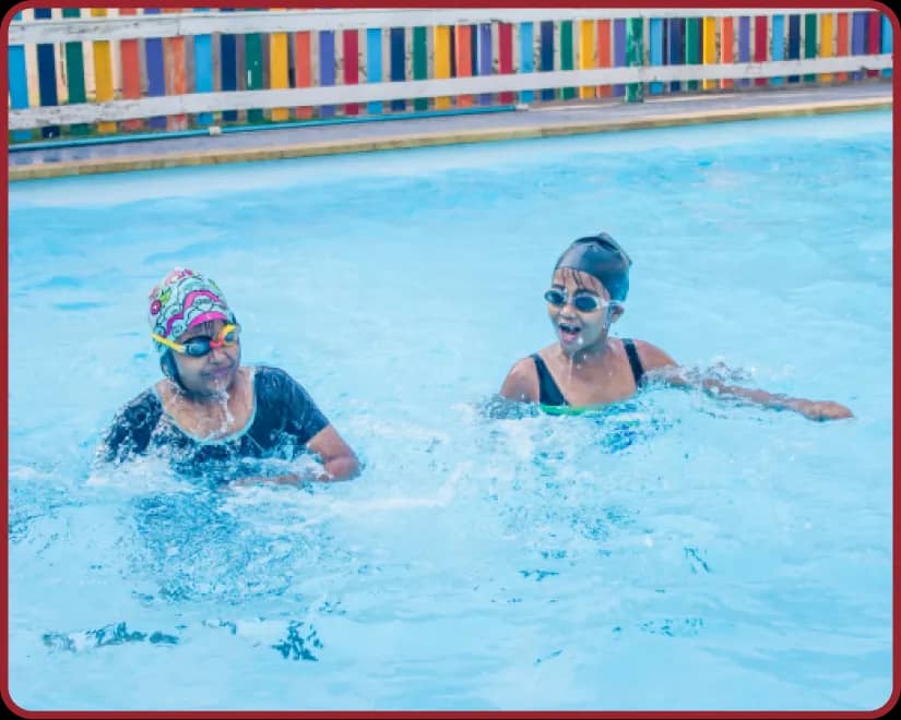 Learning to swim is a life skill Swimming pool at Orchids, The International School, Madhyamgram
