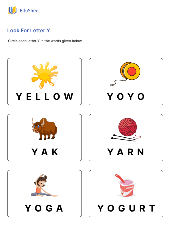 Look For Letter Y