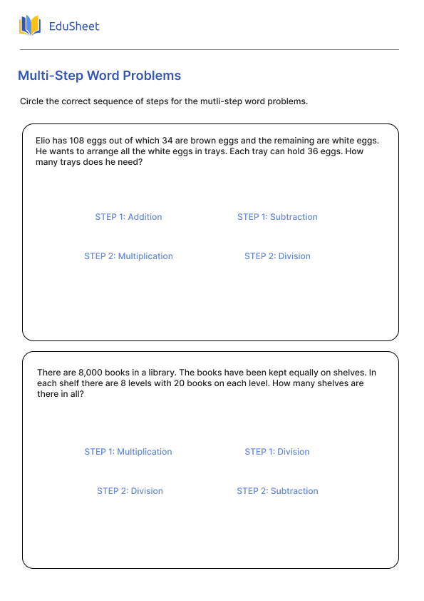 Multi-Step Word Problems Part 4