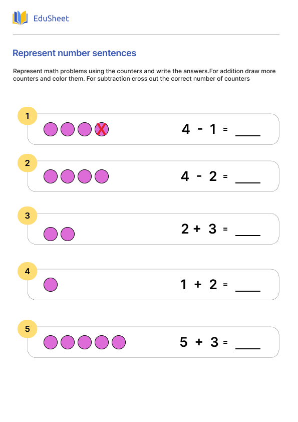 Represent number sentences