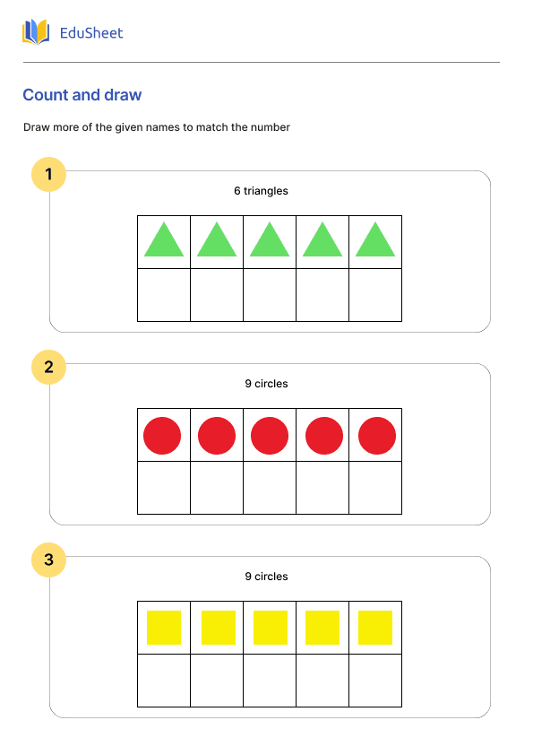 Count and draw 1