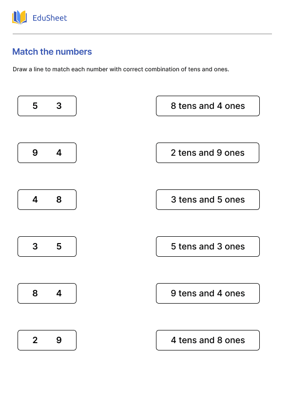 Match the numbers