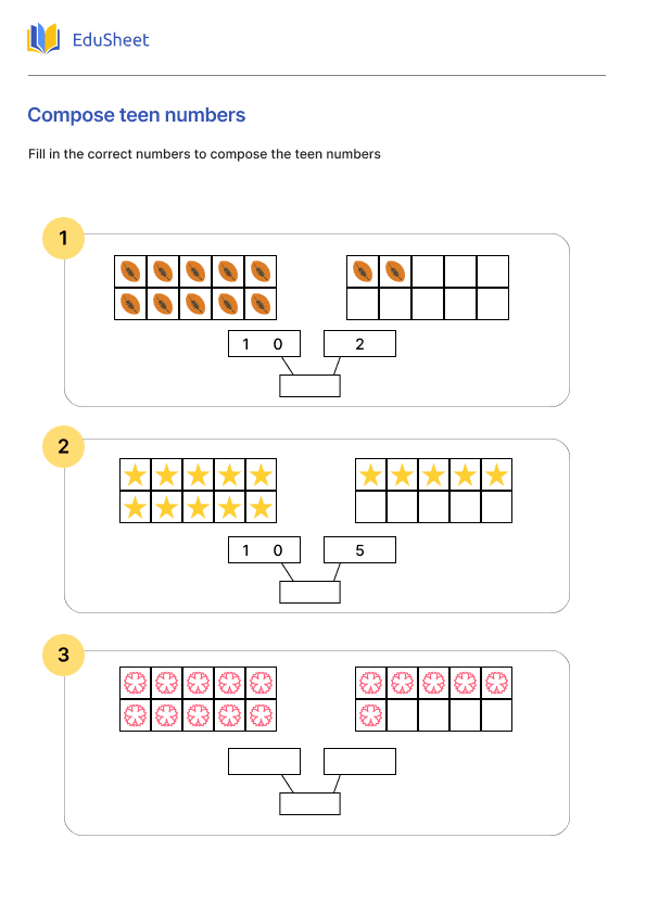 Compose teen numbers