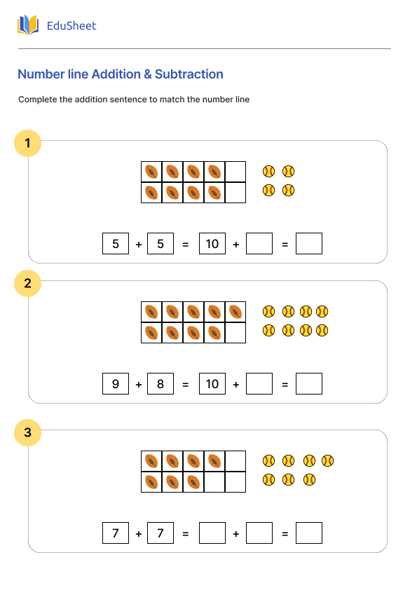 Number line Addition and Subtraction Part 2