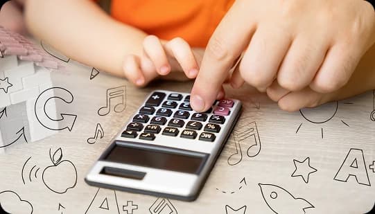 Easy access to converters Child learning to use converters from one of the best school chains in India - Orchids The International School