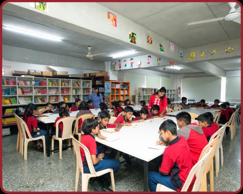 A quiet space for learning Library facility at Orchids, The International School, Sahakar Nagar