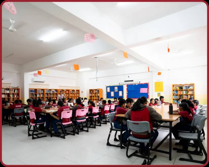 Discover knowledge in our library Library facility at Orchids, The International School, Kadugodi