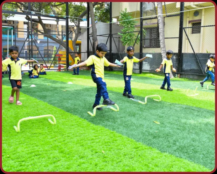 Grace in Motion: Dance Excellence in Campus Young dancers showcasing talent during dance class at Orchids Velachery campus