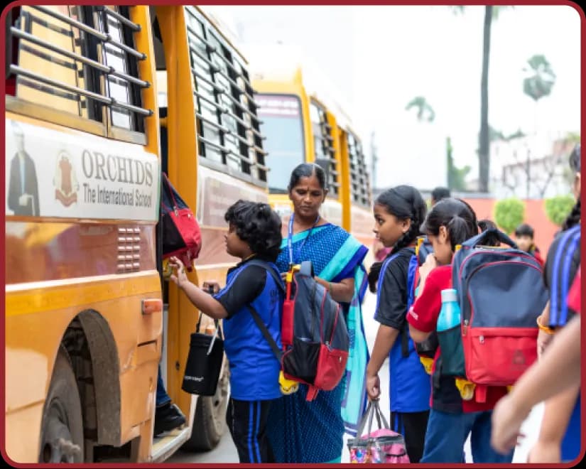 A secure campus and transport for Kapra Safe Campus & Transportation facility at Orchids, The International School, Kapra