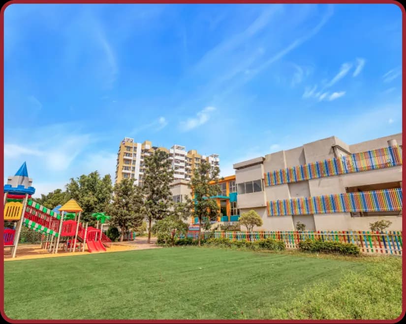 Undri has a green campus. Lush Campus at Orchids, The International School, Undri