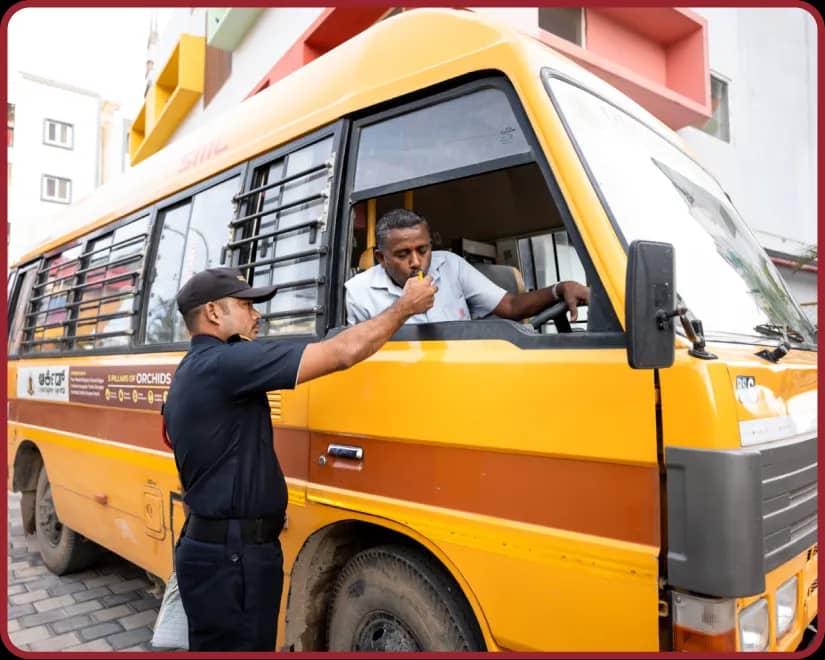 Kadugodi's secure campus and transport Safe Campus & Transportation facility at Orchids, The International School, Kadugodi