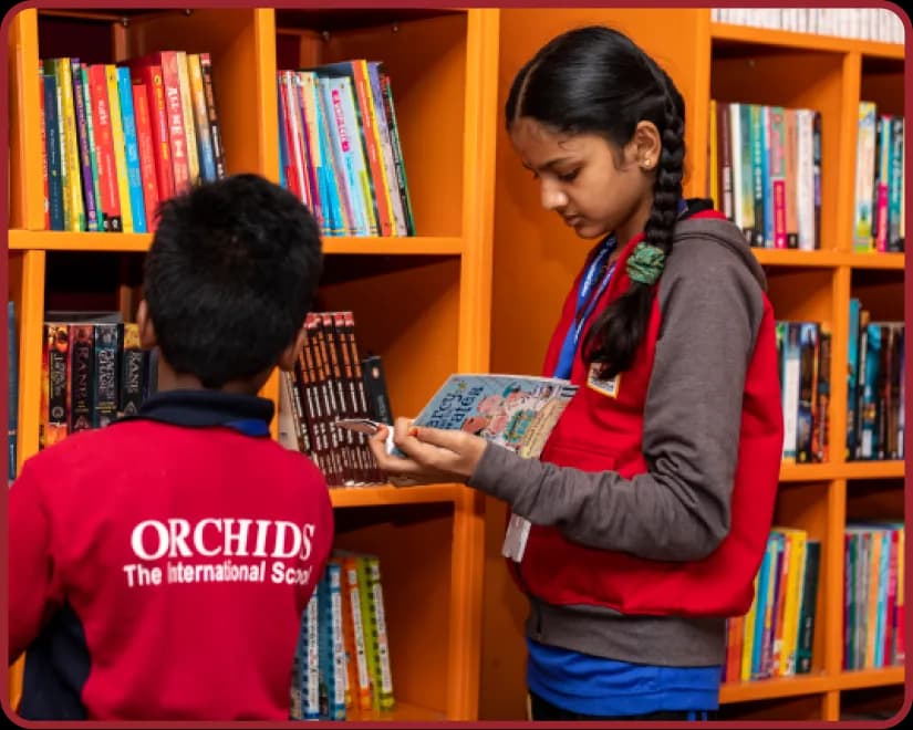 A library facility for all Library facility at Orchids, The International School, Kapra