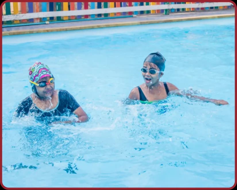 Learning to swim is a life skill Swimming pool at Orchids, The International School, Undri