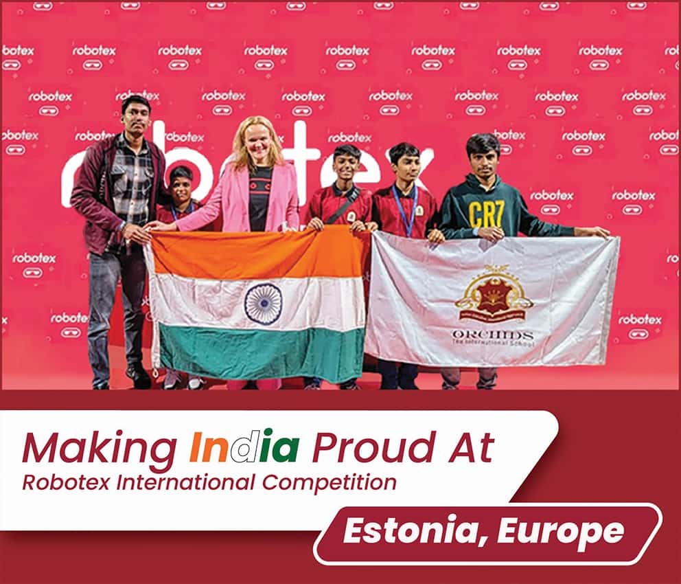 Orchids International School representing India at Robotex International Orchids International School representing India at Robotex International