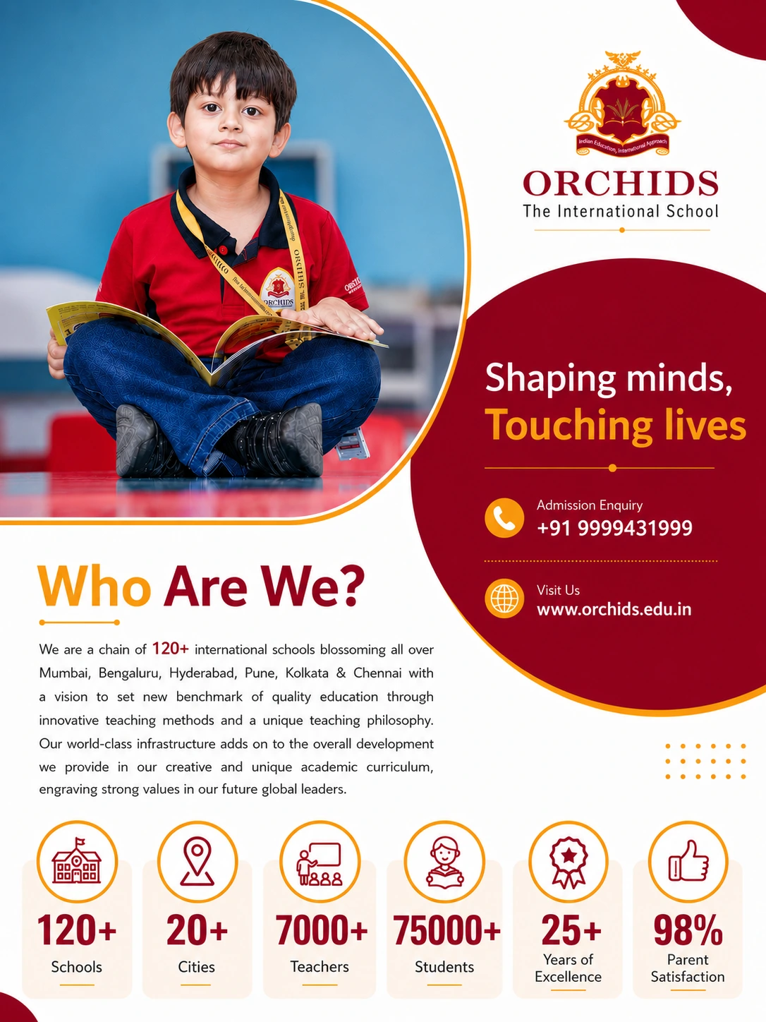 Orchids International School admission brochure
